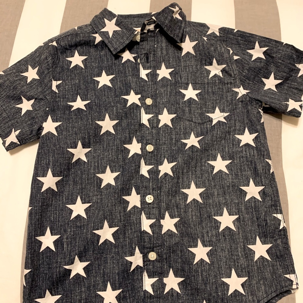 4th of July stars chambray short - boys S